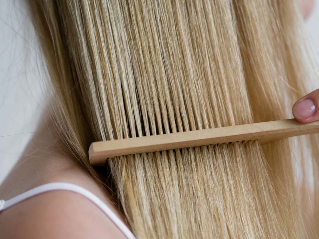 cheveux longs en bonne santé