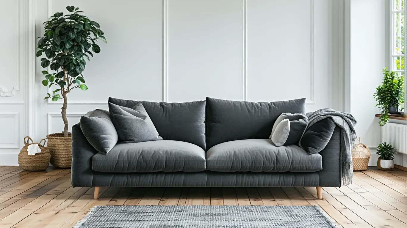 Comment créer un salon cosy avec un canapé gris foncé ? Avant/Après bluffants