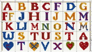 Point de croix pour débutantes : alphabets et grilles gratuites