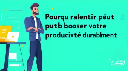 Pourquoi ralentir peut booster votre productivité durablement