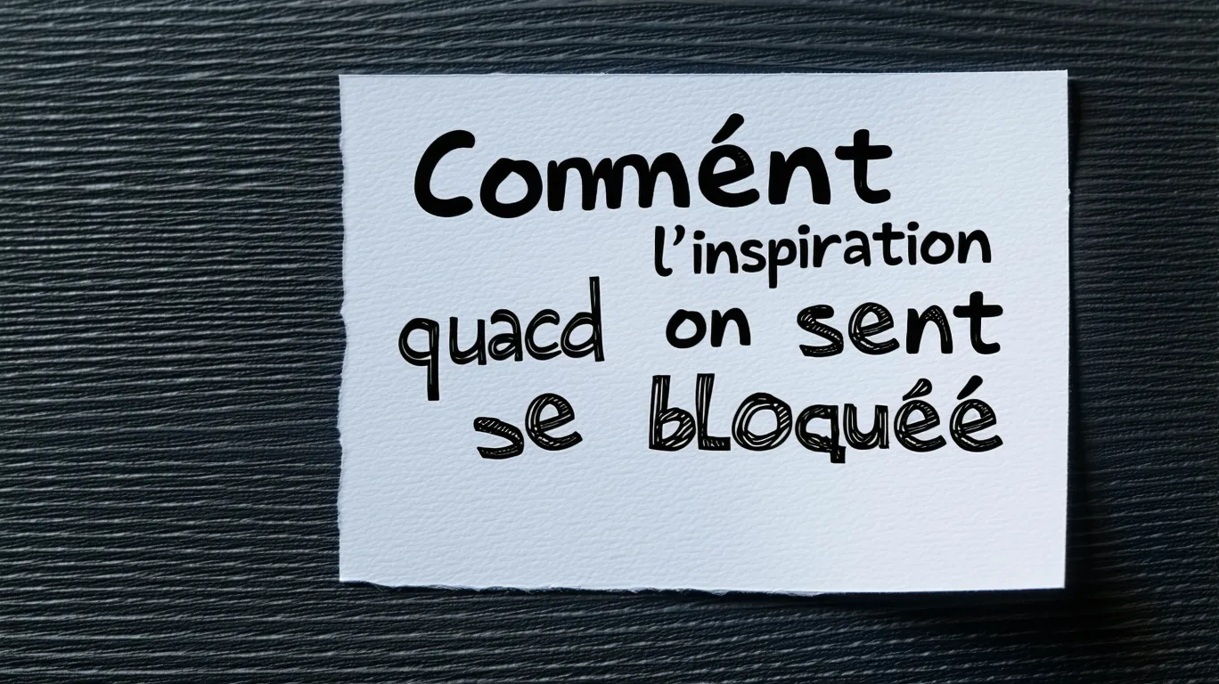 Comment retrouver l’inspiration quand on se sent bloquée