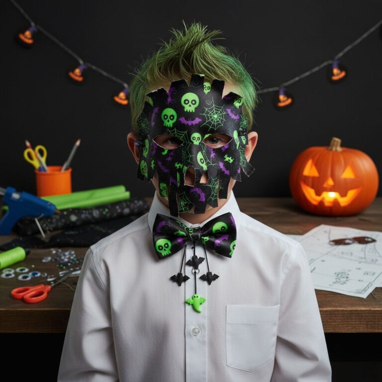 Nœud papillon Halloween: la réalisation rapide et effrayante pour garçon