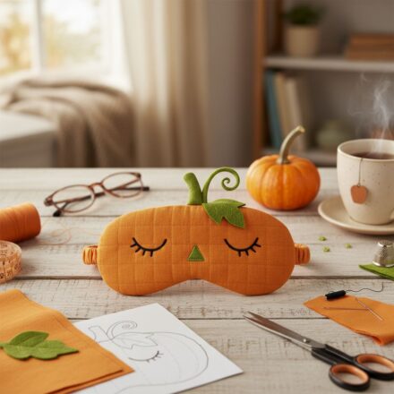 Coudre un masque de sommeil citrouille : Tutoriel incroyable facile