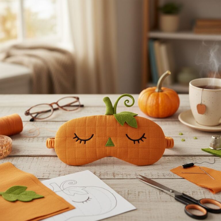 Coudre un masque de sommeil citrouille : Tutoriel incroyable facile