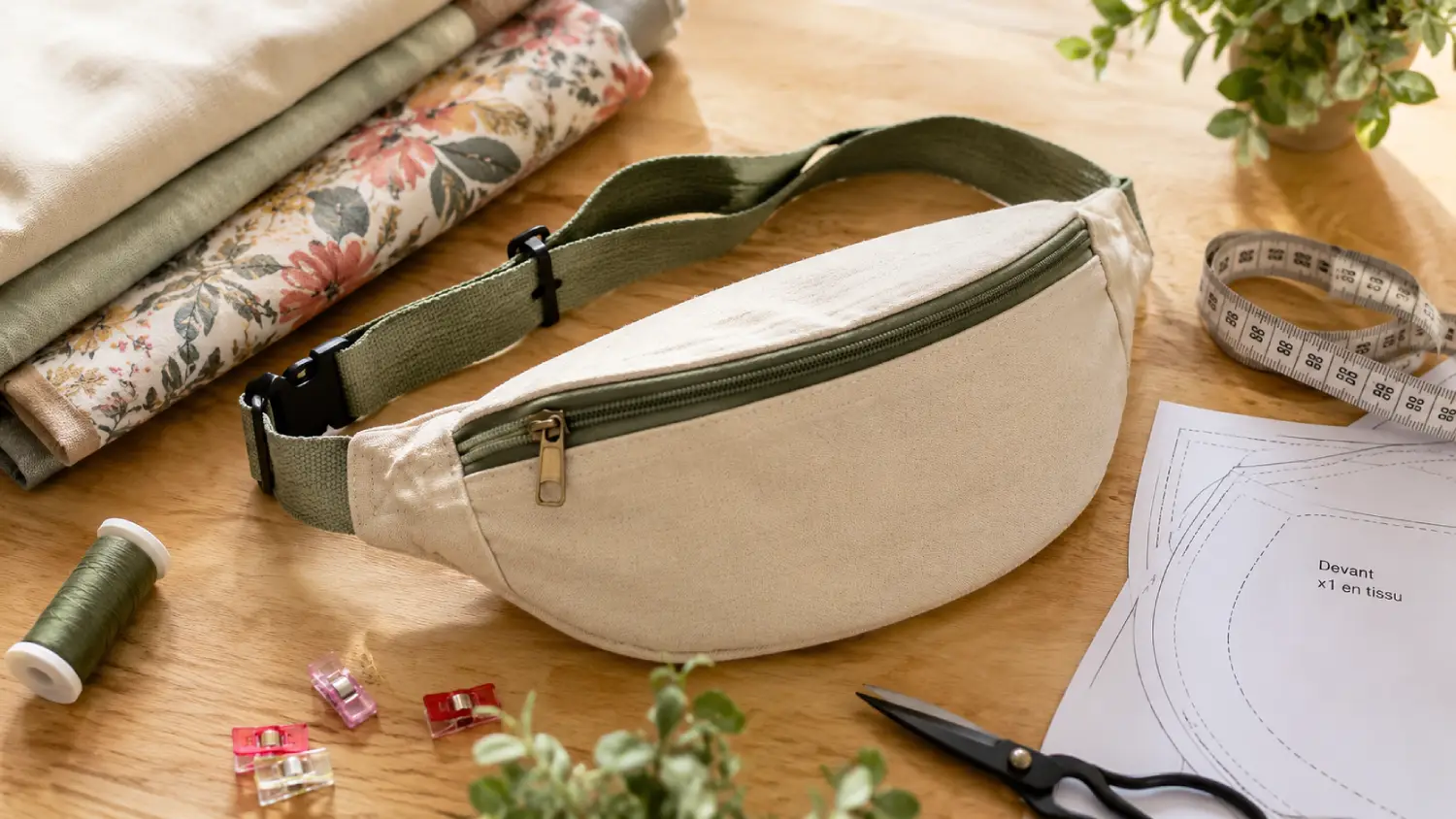 Tuto sac banane en tissu : sa construction expliqués honnêtement